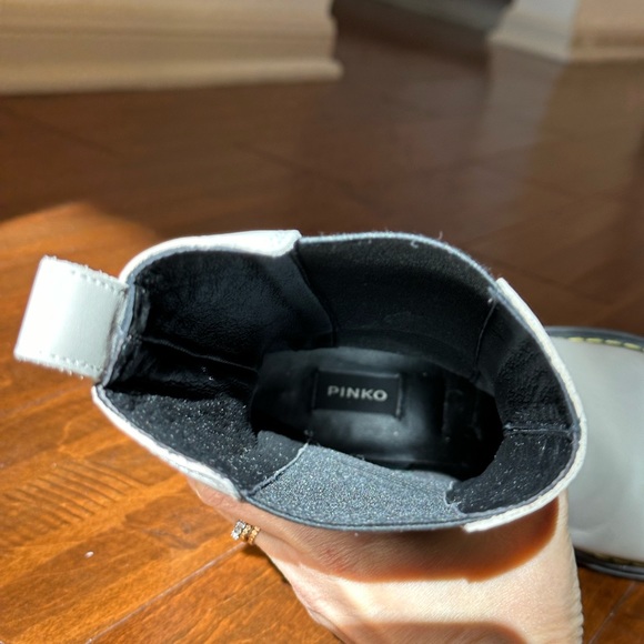 Pinko Gray Natalie Stivale Lug Boots Sz 36 or 6 - Picture 9 of 16